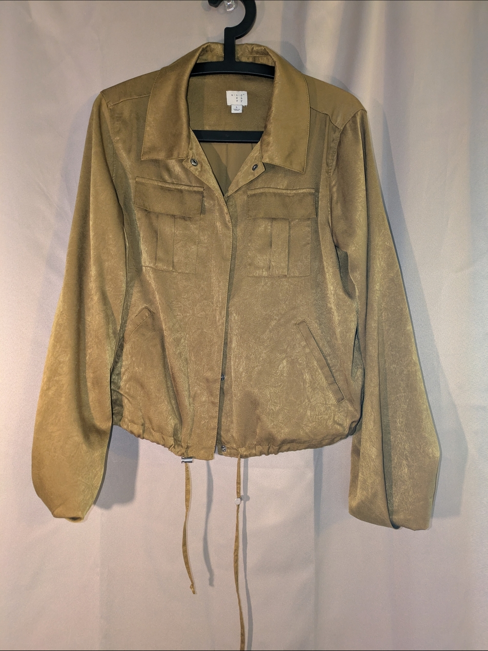 a new day Lightweight Bomber Jacket in Antique Gold/Olive Green